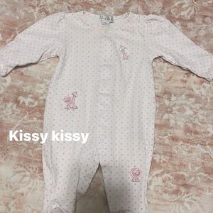 Kissy Kissy Pink Polka Dot Baby Onesie